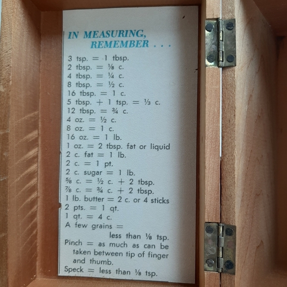 VINTAGE HAND PAINTED WOODEN RECIPE BOX - Picture 9 of 9